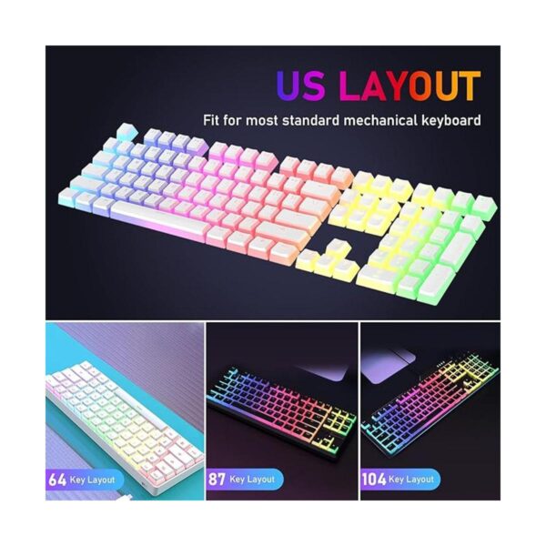 Teclas PBT de doble disparo de 108 teclas con extractor de