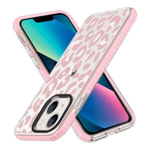 ZIYE Funda transparente para iPhone 13 diseño de leopardo_1