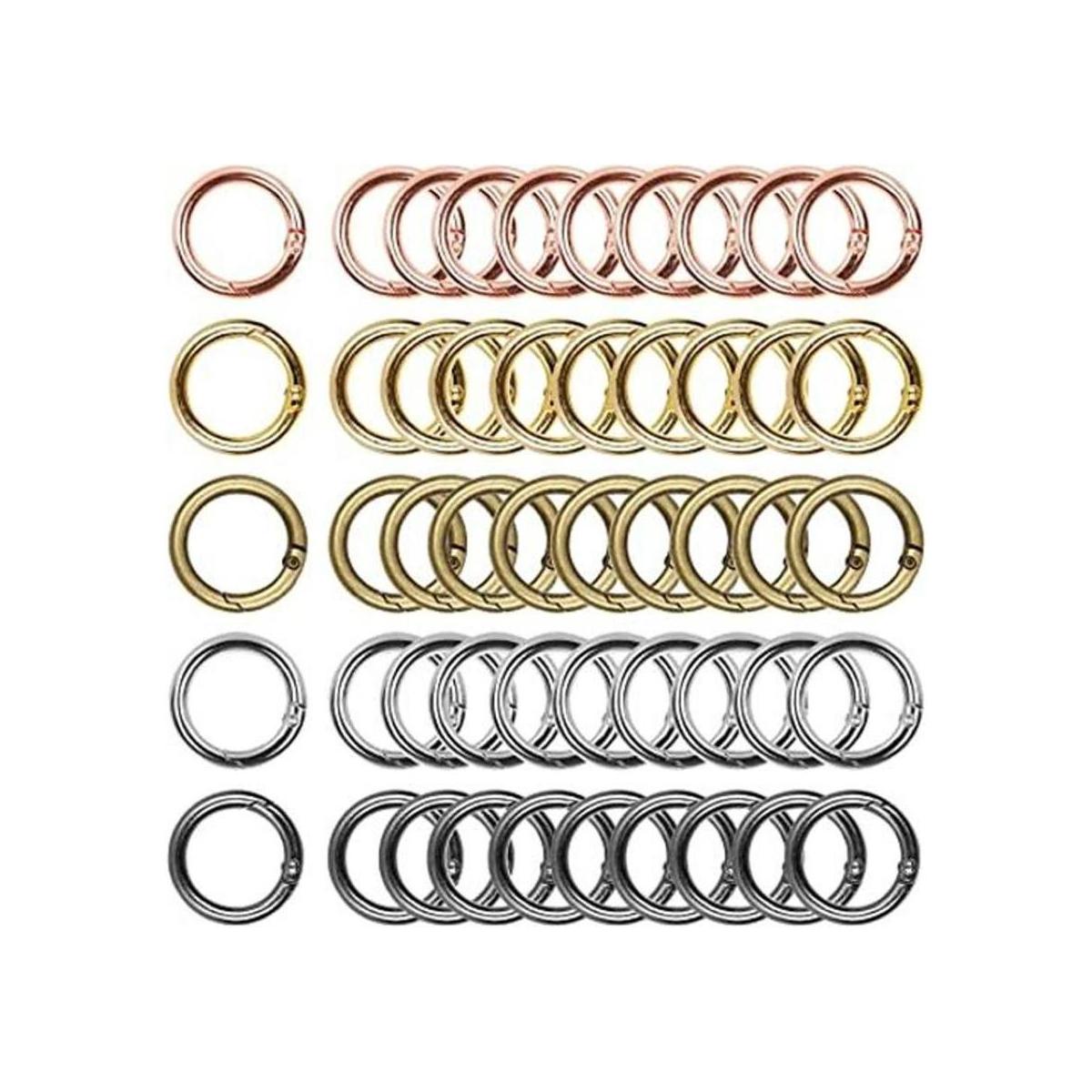 50 anillos de resorte O redondos mosquetón de 1.102 in