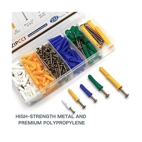 ZIPCCI Kit de 232 anclajes y tornillos para paneles de_2