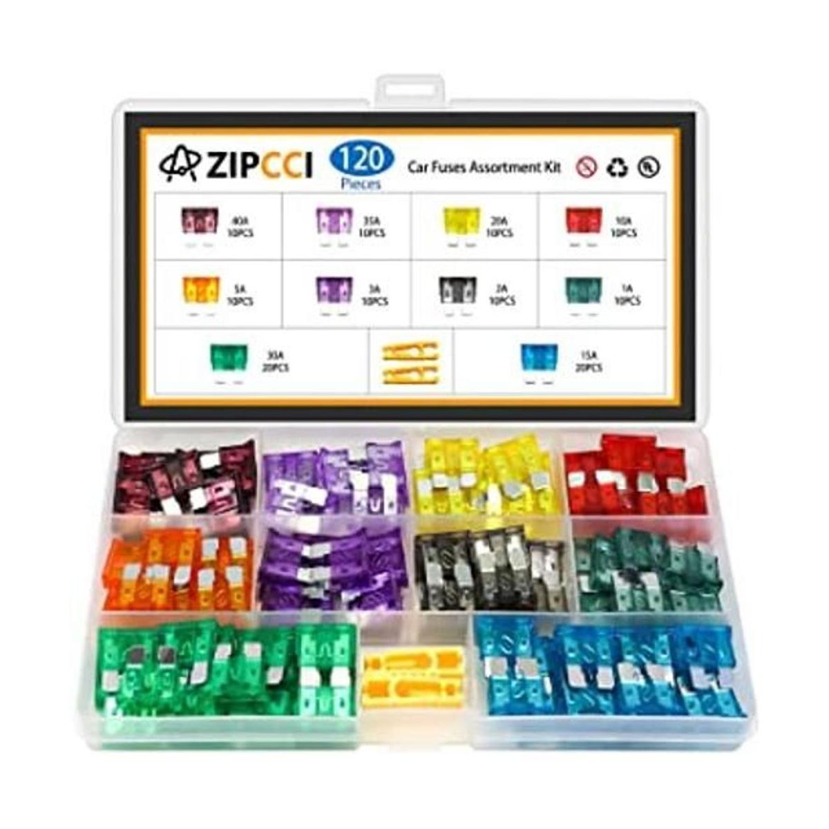 ZIPCCI 120 fusibles estándar para automóvil kit surtido