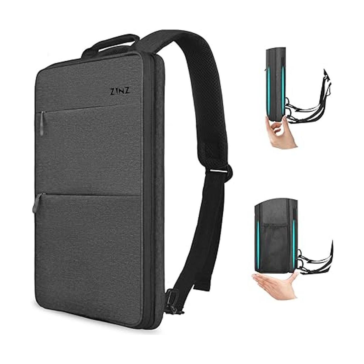 Mochila delgada y expandible para laptop de 15 15.6 y 16