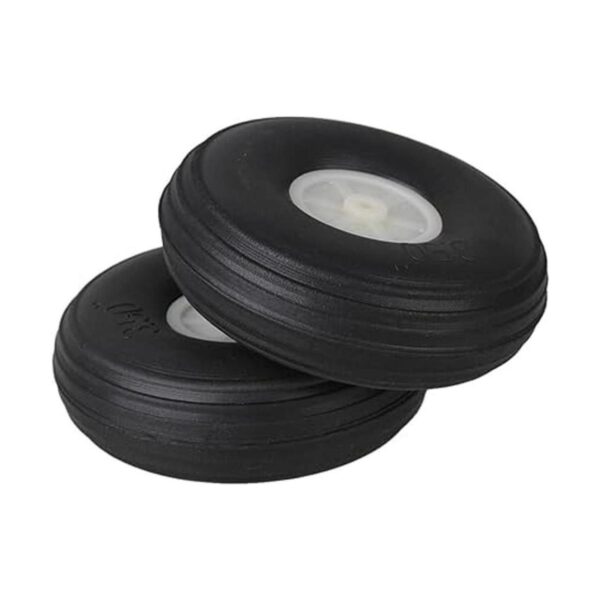 ZIJIA 3.5 pulgadas RC avión negro PU rueda de neumático_3