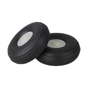 ZIJIA 3.5 pulgadas RC avión negro PU rueda de neumático_1