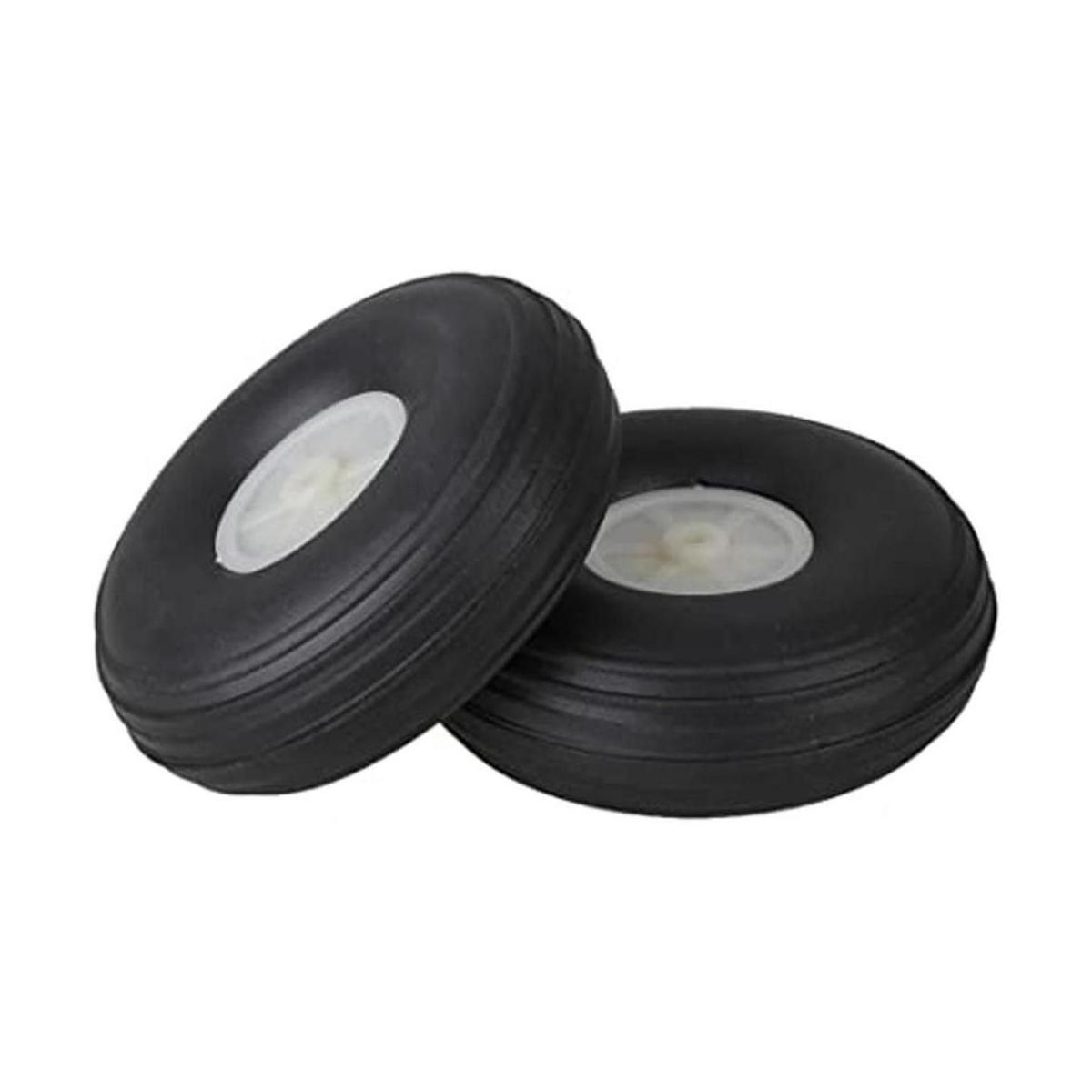 ZIJIA 3.5 pulgadas RC avión negro PU rueda de neumático