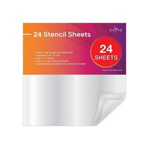 Juego de 24 hojas de plantillas de corte fácil 12 x 12