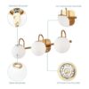 ZHUOER Luminarias modernas para tocador de baño 3 luces_2