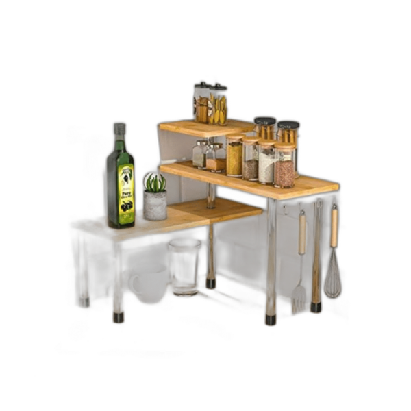 Estante de esquina organizador para encimera de cocina de_1