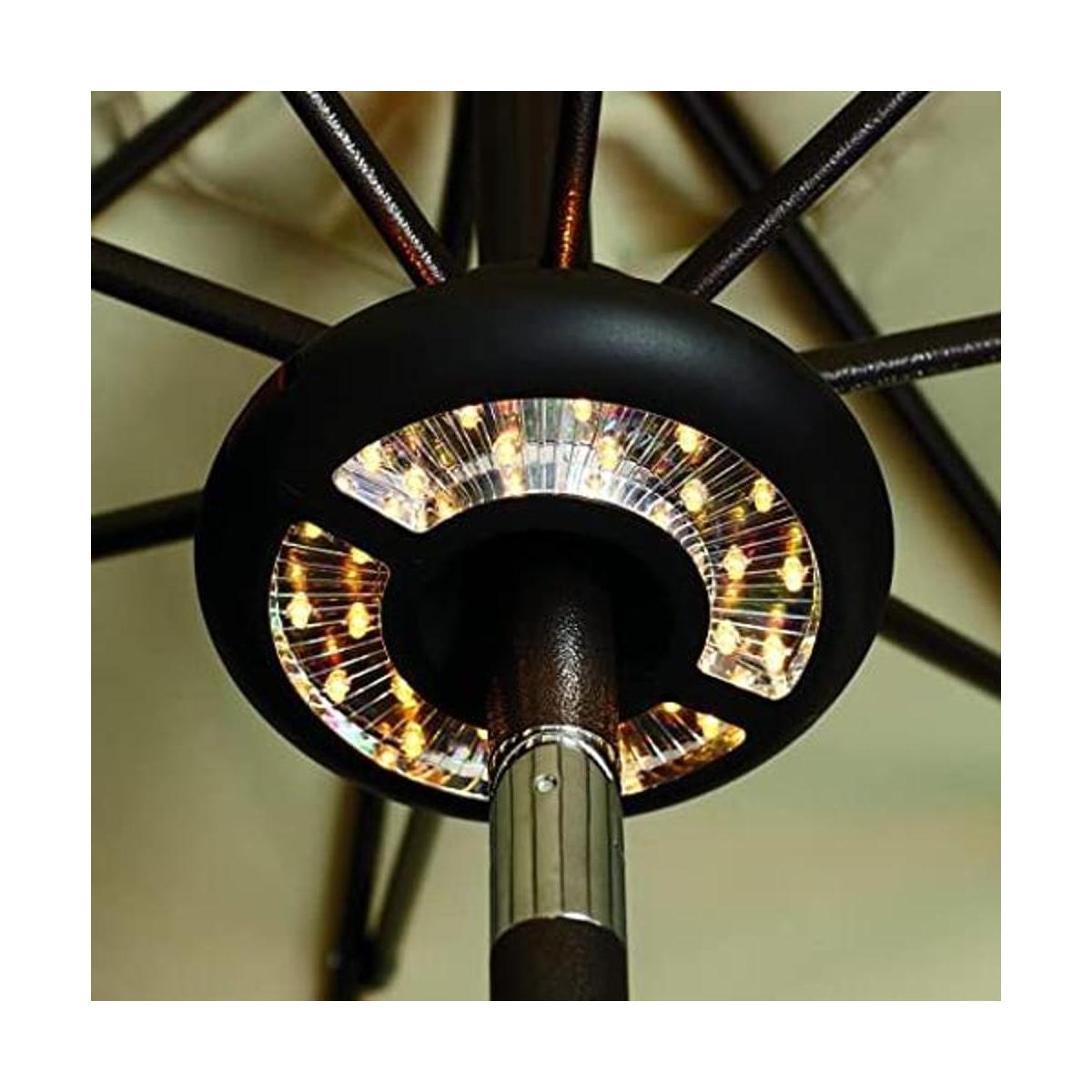 Luces de paraguas de patio con pilas interruptor de 3