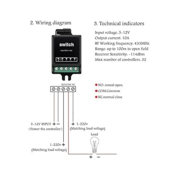 ZHOFONET Interruptor de control remoto de 12 V mini_2