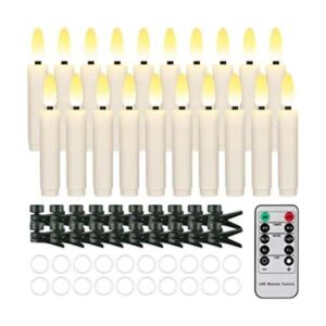 20 velas LED sin llama con llama parpadeante funciona_1