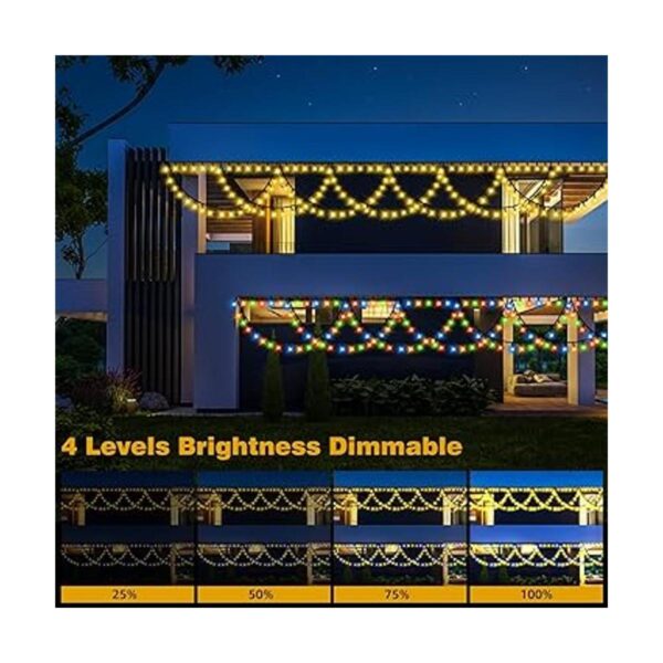MZD8391 Luces LED de Navidad de 40 pies y 380 luces LED