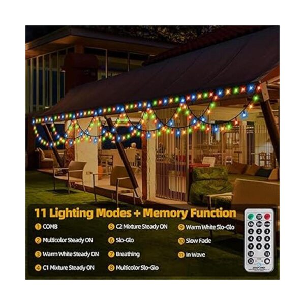 MZD8391 Luces LED de Navidad de 40 pies y 380 luces LED