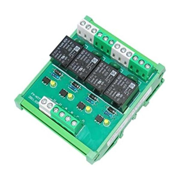GAEYAELE 4 canales 1 SPDT DIN Rail Mount 12V 24V DCAC