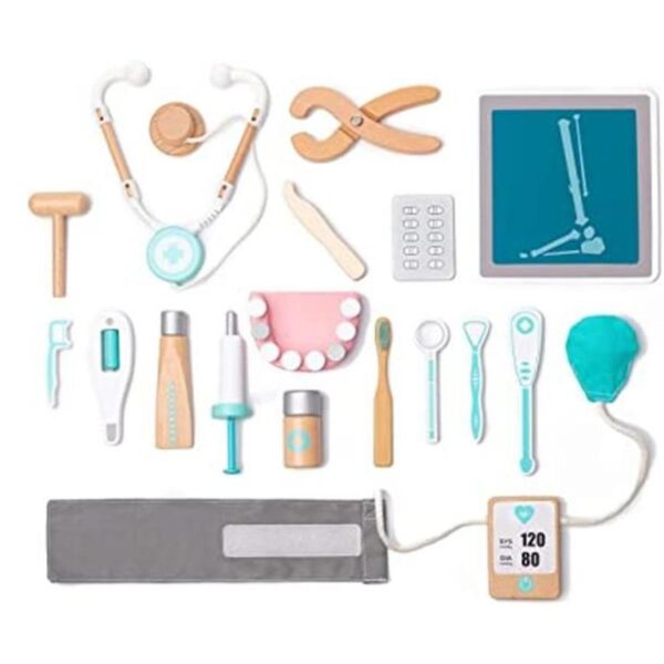 Kit de médico de madera para niños juguete de simulación_1