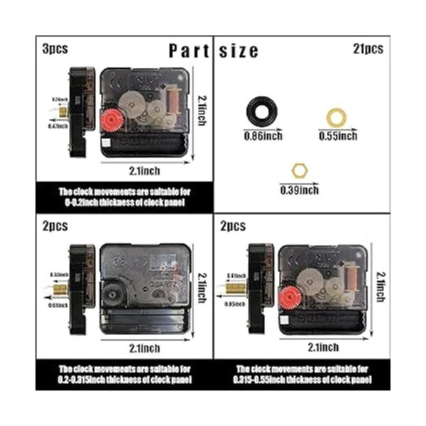 7 piezas de reloj de cuarzo de alto par con mecanismo de_2
