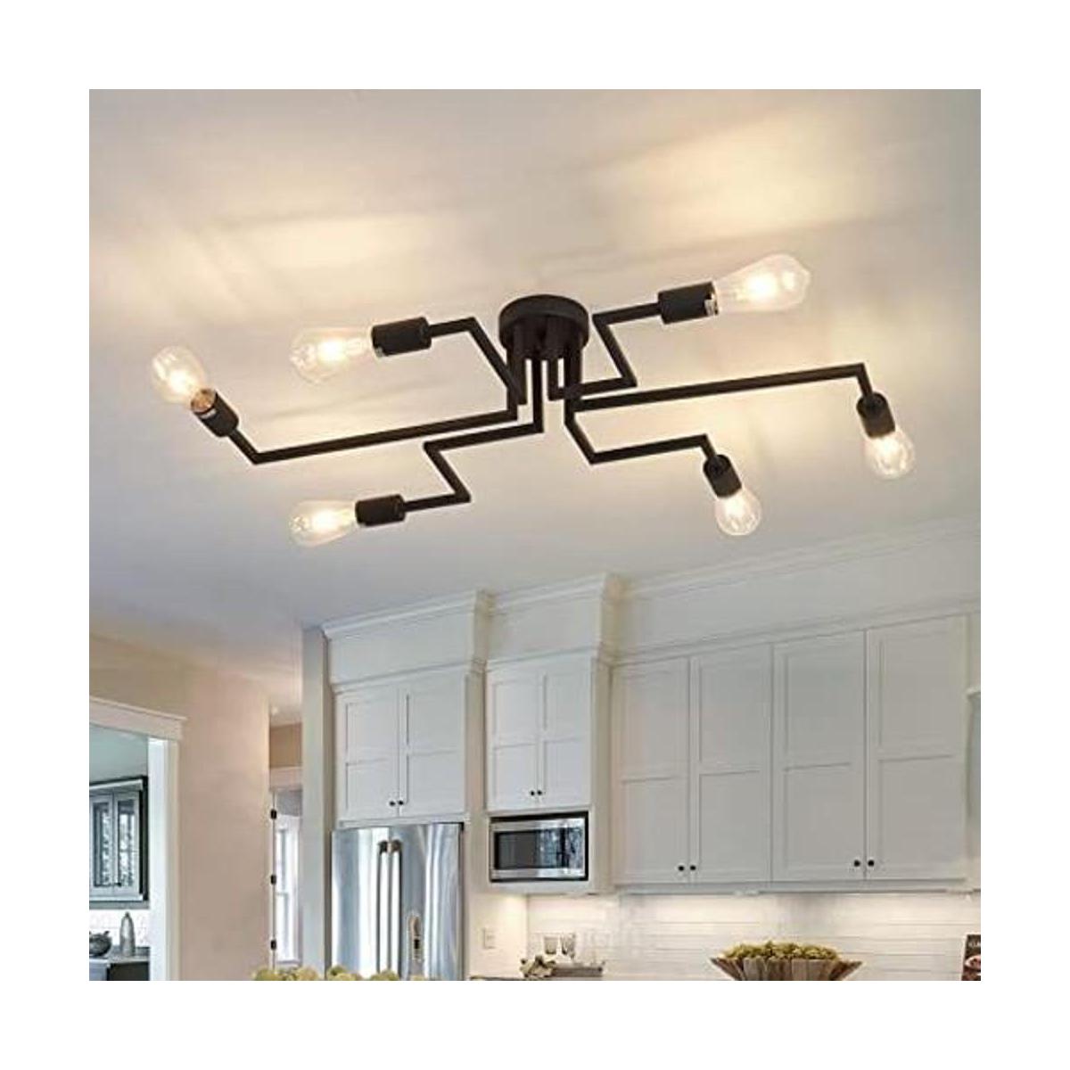 ZGLAOJT Lámpara de techo de 6 luces lámpara de techo