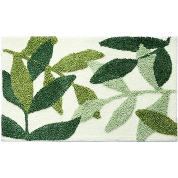 ZGXL Green Leaves Tapetes de baño antideslizantes de