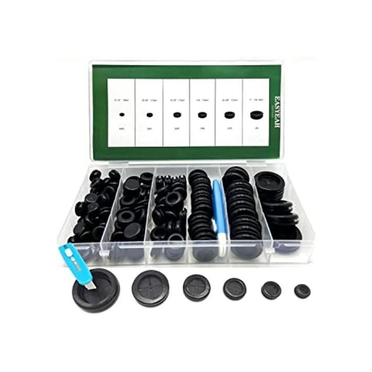 Kit de 110 ojales de goma de 1 pulgada 78 pulgadas 58