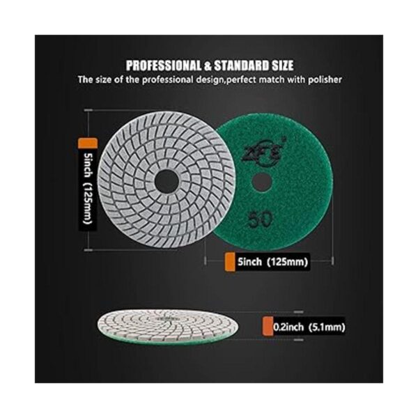 Juego de almohadillas de pulido húmedo de diamante 5