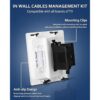 ZEXMTE Kit de gestión de cables en pared para TV salida