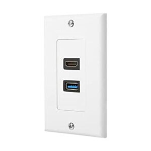 Placa de pared HDMI y USB 3.0 cargador de pared HDMI