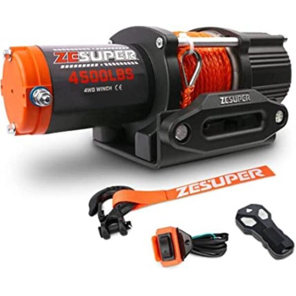 ZESUPER Kit de cabrestante eléctrico impermeable con_1