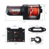 ZESUPER Cabrestante eléctrico de 3000 libras y 12 V CC_3