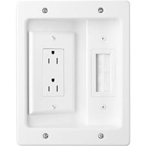 ZEXMTE Kit de gestión de cables en pared para TV salida