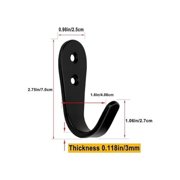8 ganchos negros para pared ganchos resistentes para