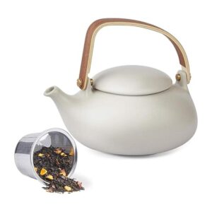 ZENS Tetera de cerámica con infusor olla de té japonesa_1