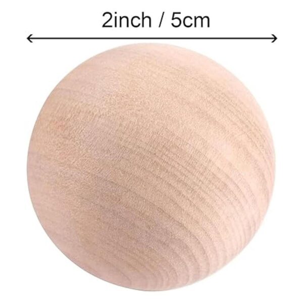 ZEONHEI 20 bolas de madera para manualidades de 2