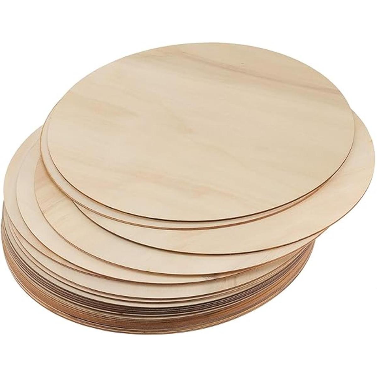 ZEONHAK 20 unidades de círculo de madera de 12.0 in para