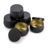 ZENFUN 24 latas de velas negras con tapas tarros de velas