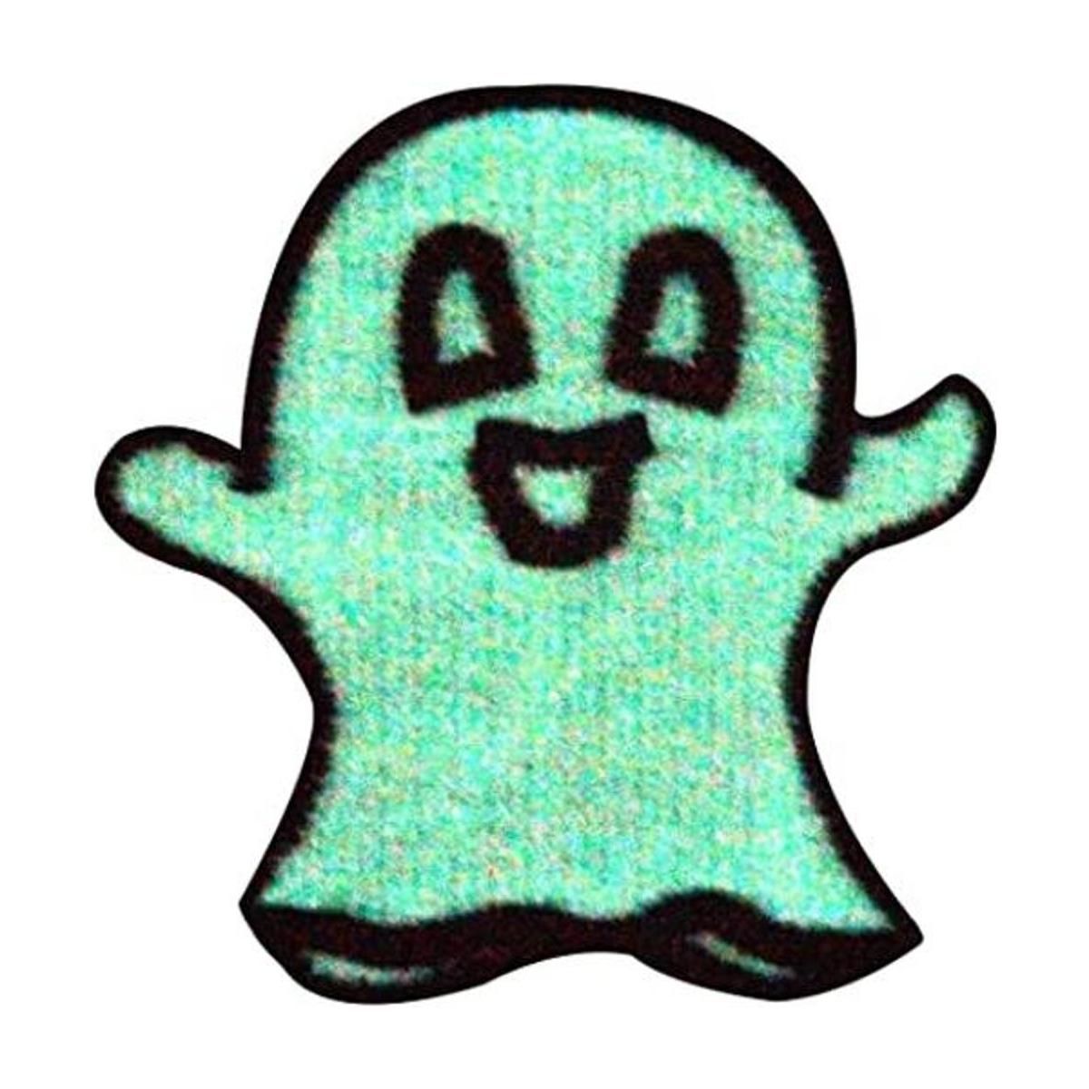 Brilla en la oscuridad Happy Ghost bordado iron on Sew On