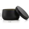 ZENFUN 24 latas de velas negras con tapas tarros de velas