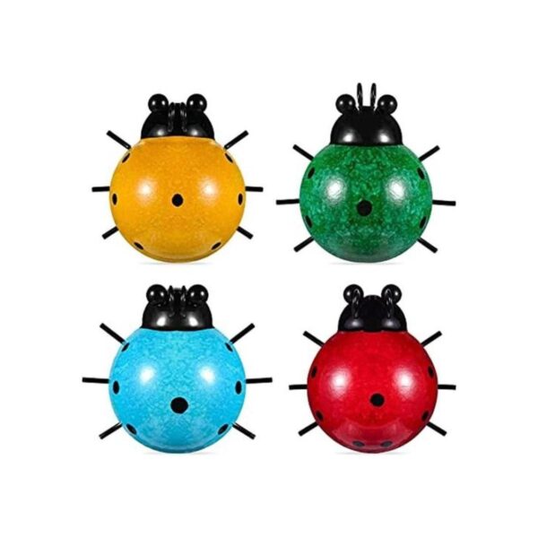 4 piezas de mariquitas de metal decoración de pared_1