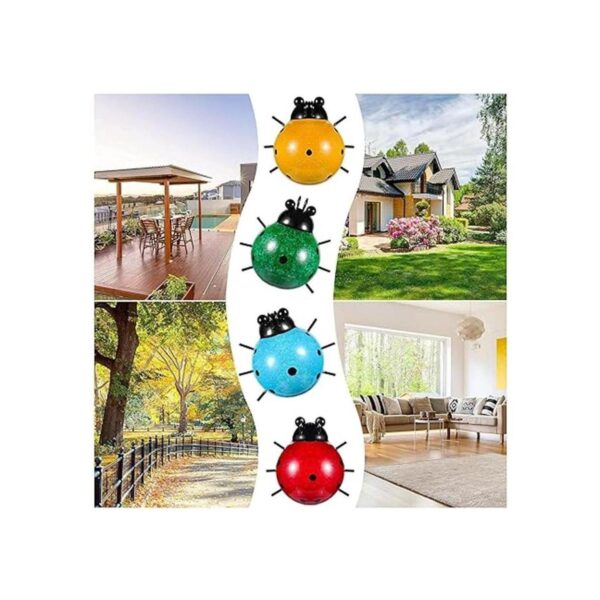 4 piezas de mariquitas de metal decoración de pared_2