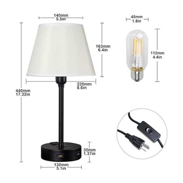 ZEEFO Lámpara de mesa con control táctil incorporada en_5
