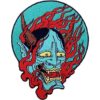 Parche bordado de Samurai Hannya oni para coser o planchar_1