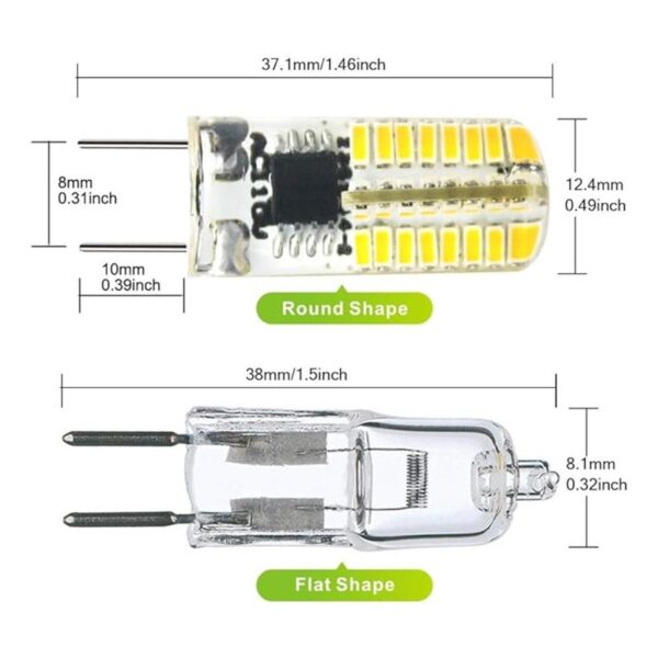 ZEEFO paquete por 6 bombillas led G8 intensidad variable