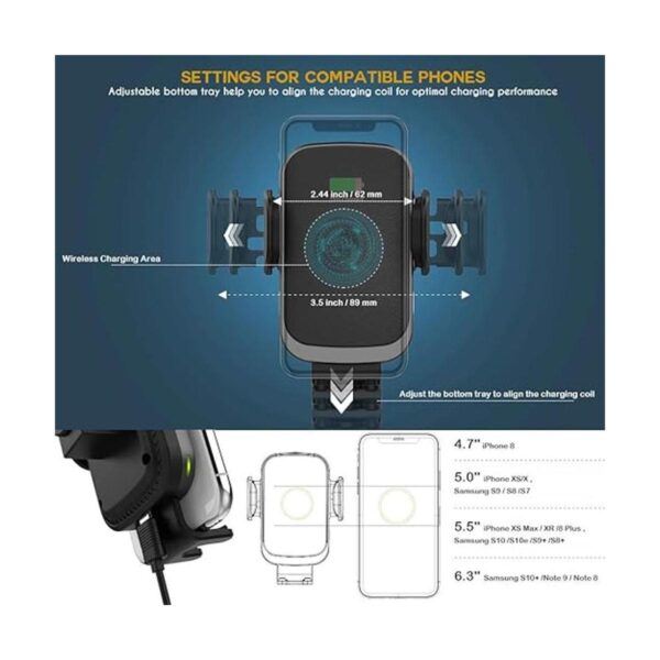 ZeeHoo Qi Cargador inalámbrico para automóvil carga_5