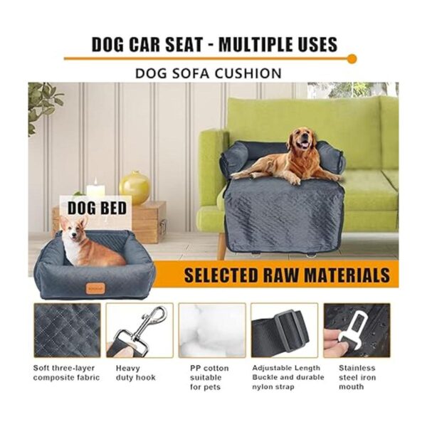 Asiento elevador de coche para perros medianos y pequeños_3