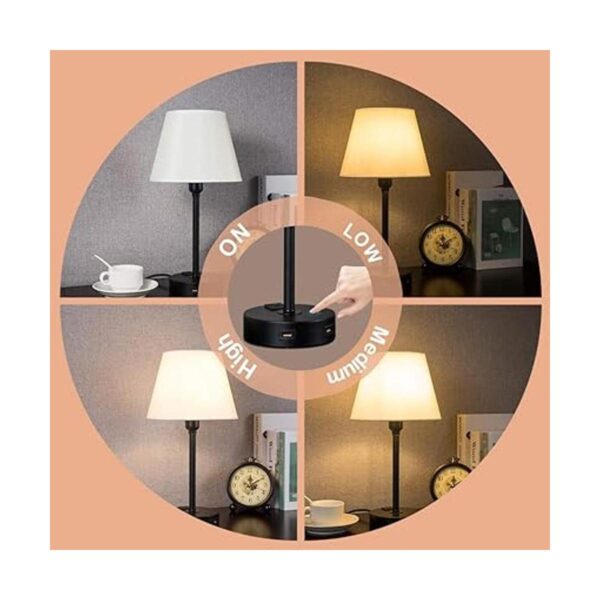 ZEEFO Lámpara de mesa con control táctil incorporada en_2