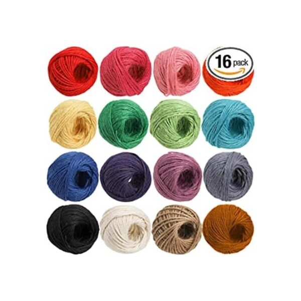 ZEAYEA 16 rollos de cordel de yute de colores 1312 pies