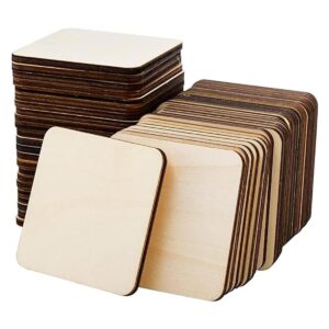 ZEAYEA 50 piezas cuadradas de madera sin acabar posavasos_1