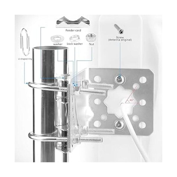 ZDTECH Soporte de montaje en poste en L para accesorios de_4