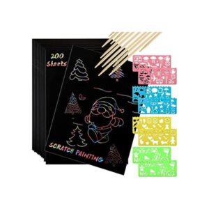 ZEAYEA Juego de 200 piezas de arte de papel para rascar_1