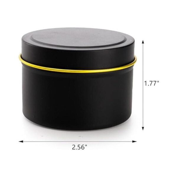 ZEAYEA 24 latas de vela 4 oz de metal redondo con tapas