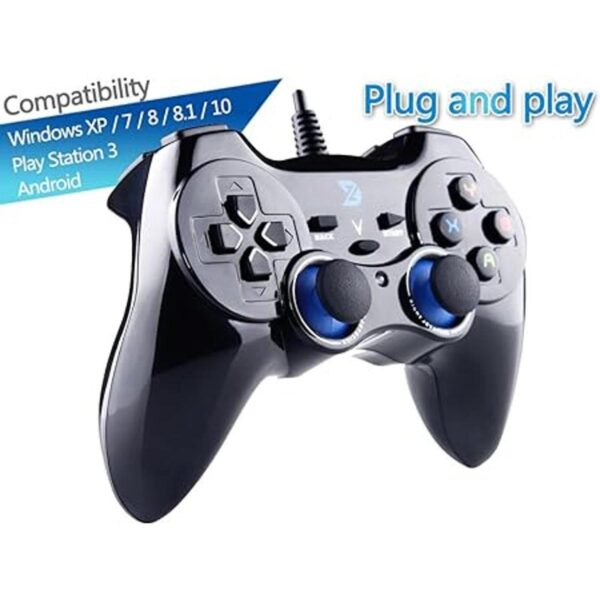 ZDV control de juegos cableado con USB color negro para_2